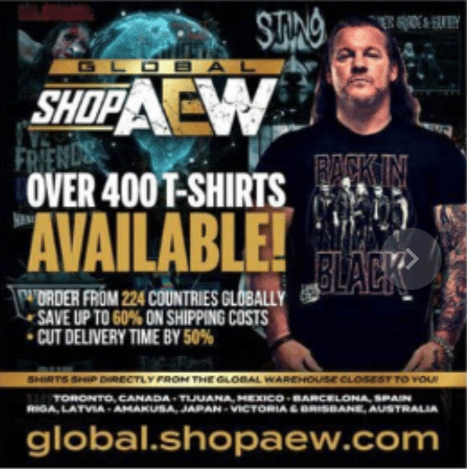 Disponibile merchandise celebrativo nello shop AEW