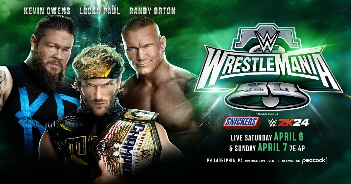 WrestleMania 40 Logan Paul Randy Orton Kevin Owens