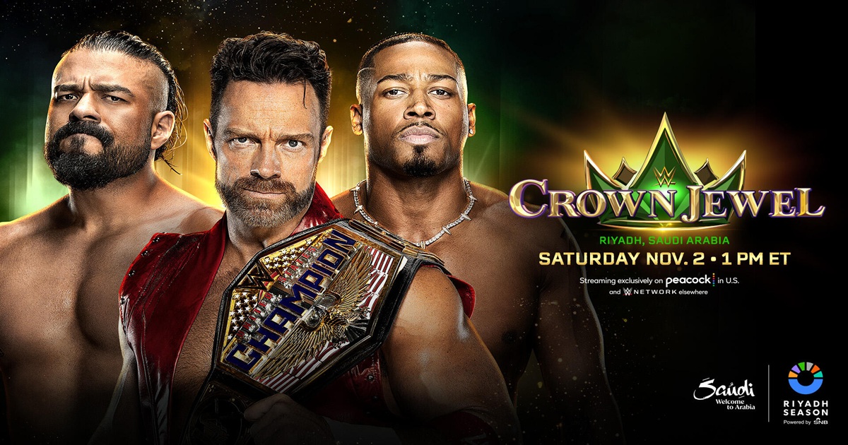 WWE CROWN JEWEL: LA Knight spegne i sogni di Andrade e Carmelo Hayes in un match mozzafiato