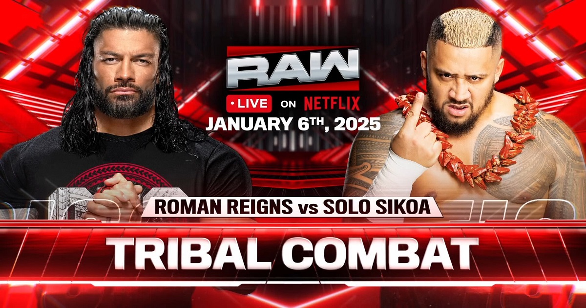 Raw su Netflix: Annunciato Roman Reigns vs. Solo Sikoa